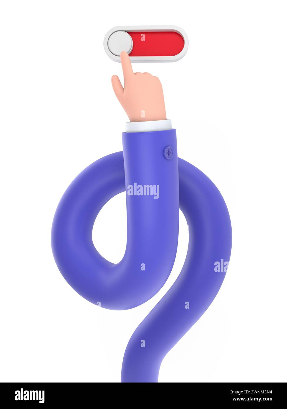 Cartoon Gesture Icon Mockup.3d render,cartoon character hand touches ...