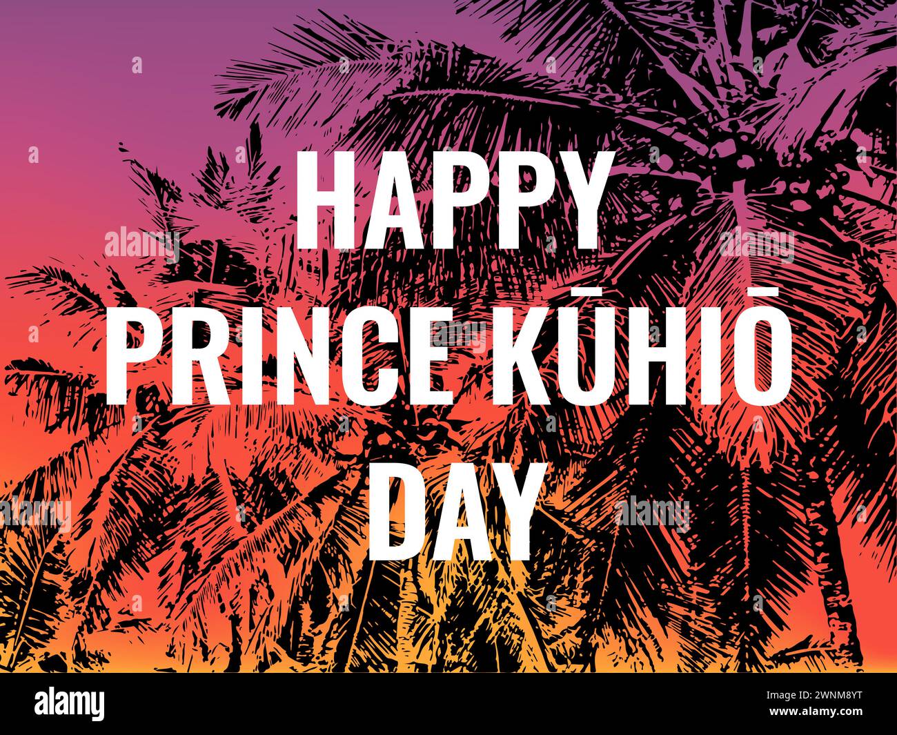 Prince Jonah Kuhio Kalanianaole Day typography poster. National holiday