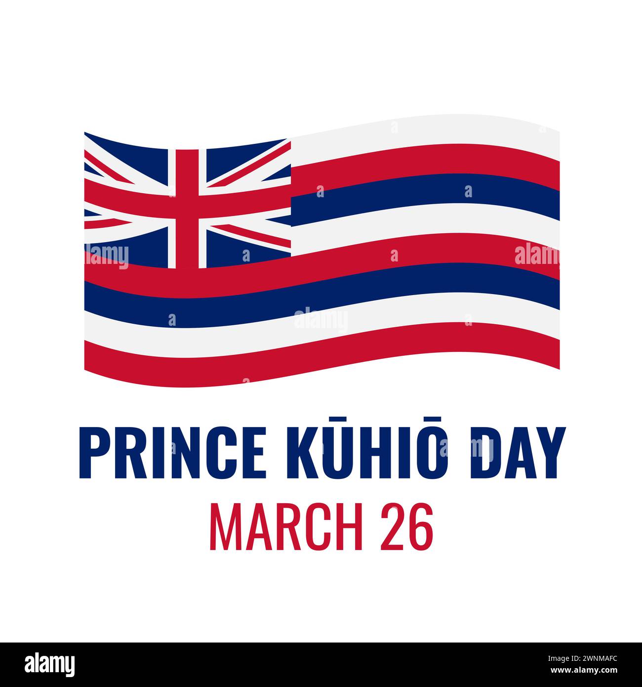 Prince Jonah Kuhio Kalanianaole Day typography poster. National holiday