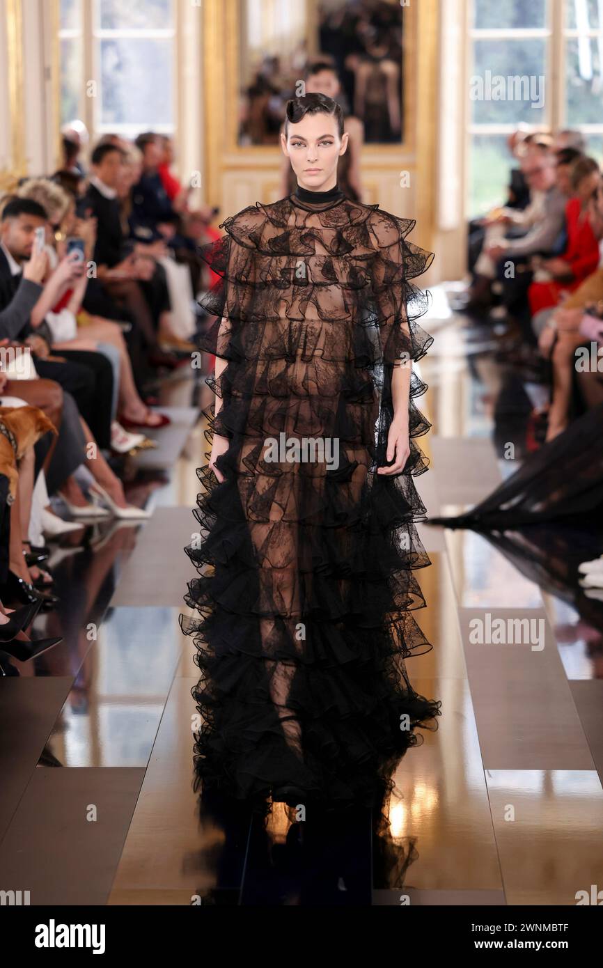 EDS NOTE NUDITY Vittoria Ceretti wears a creation as part of the