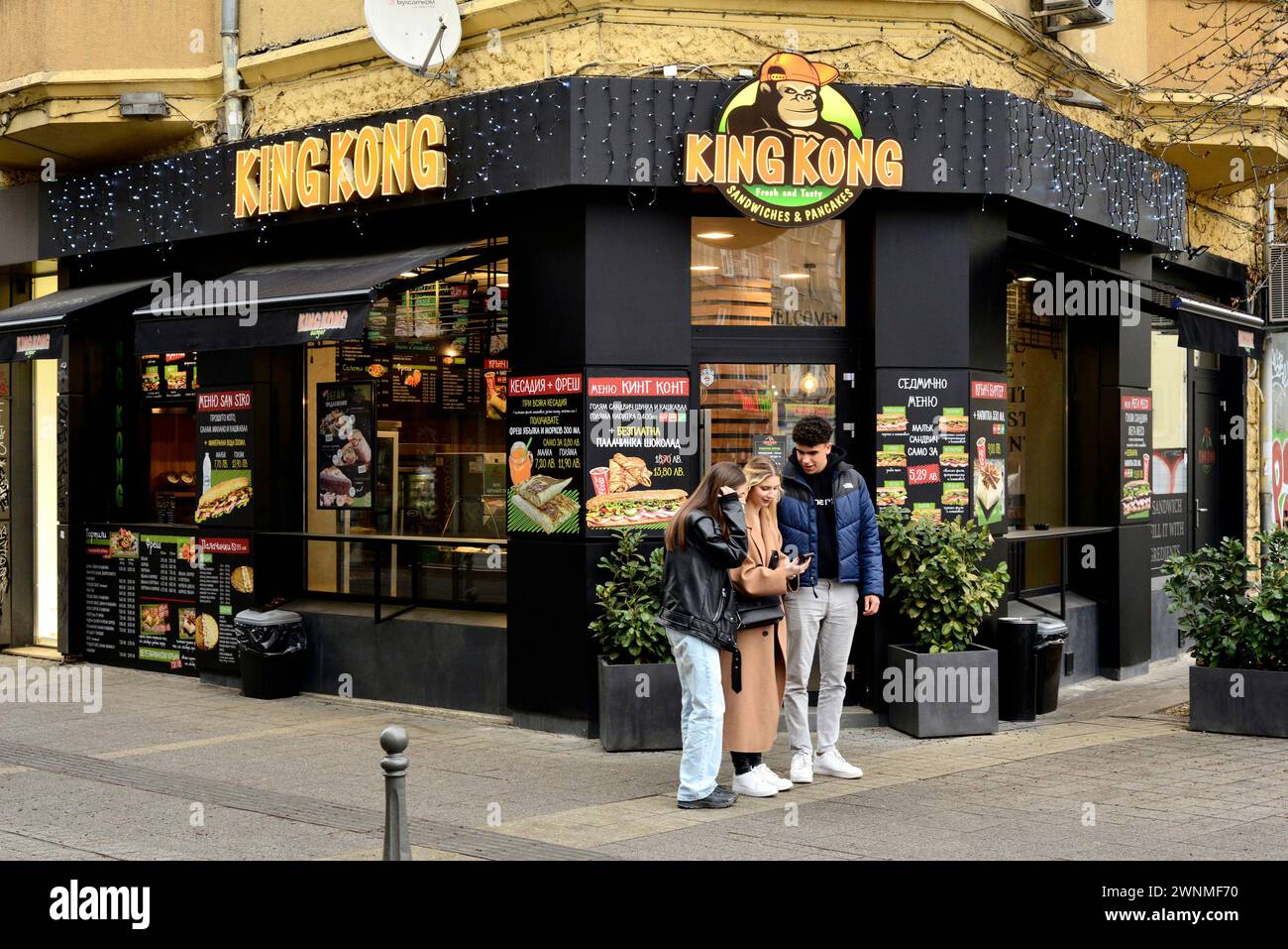 King Kong street food venue in downtown Sofia Bulgaria, Eastern Europe, Balkans, EU Stock Photo
