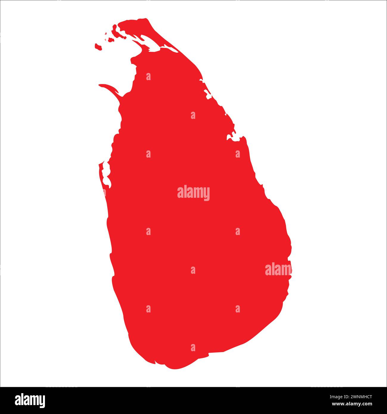Sri lanka map vector illustration Stock Vector