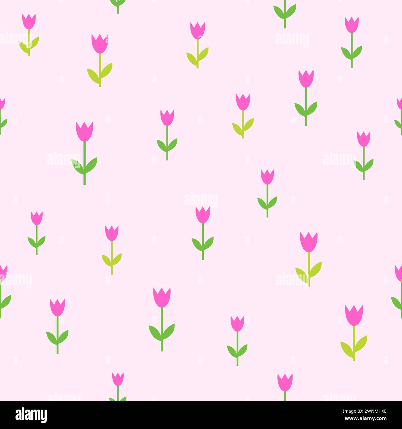 Spring, Flowers, tulips, seamless pattern Stock Vector