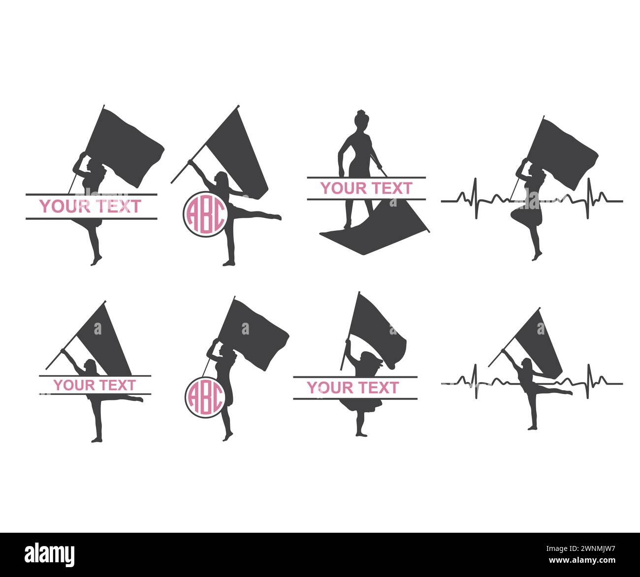 Color Guard Vector, Peace Love Color Guard, Marching Band Clipart