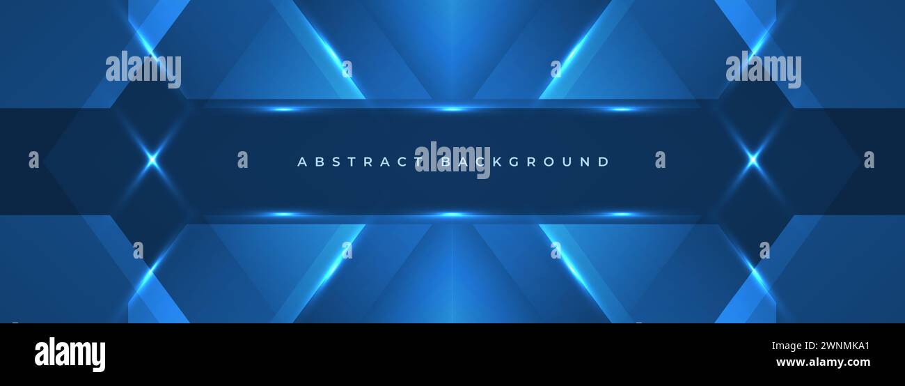 Abstract blue background with geometric dynamic glowing diagonal lines ...
