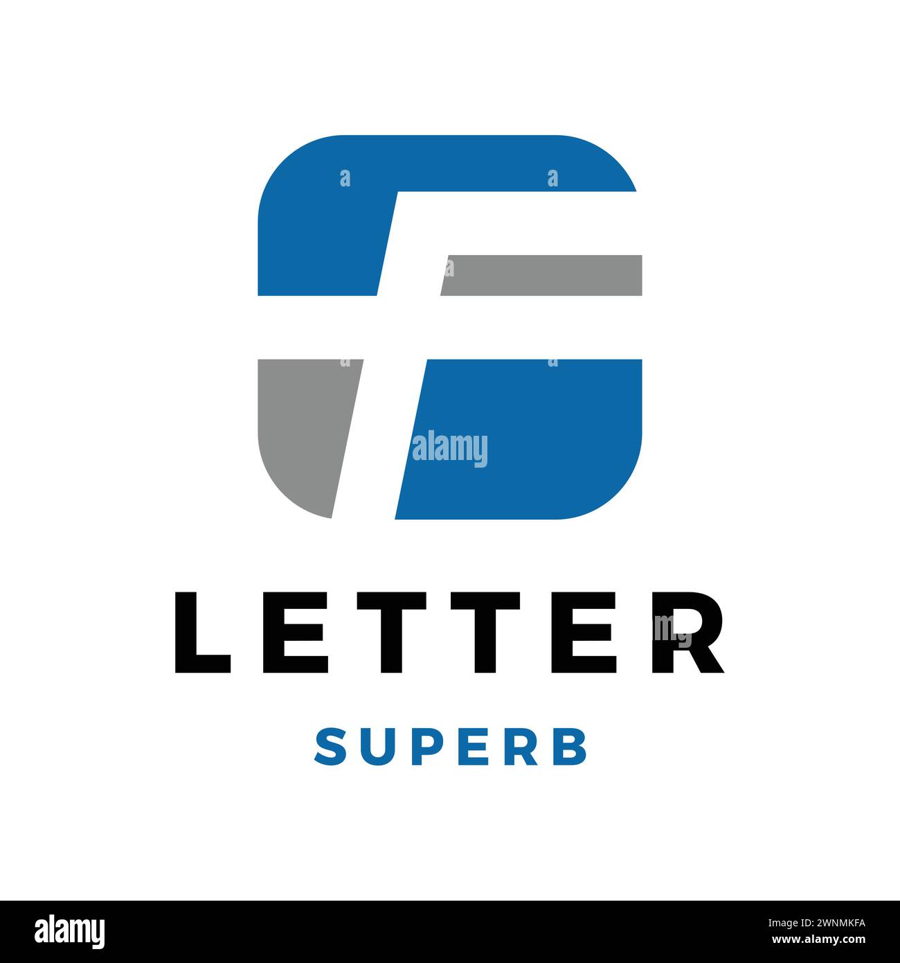 Initial Letter F Icon Logo Design Template Stock Vector