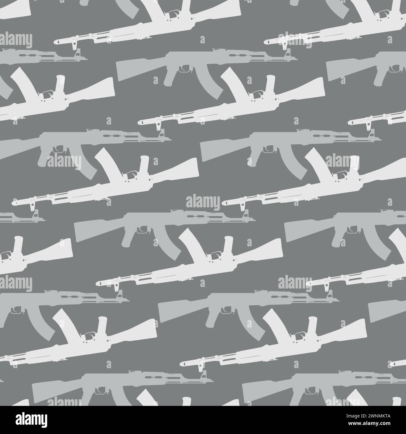 Kalashnikov Russian gun steamless texture. Vector. Eps. Vector illustration Stock Vector