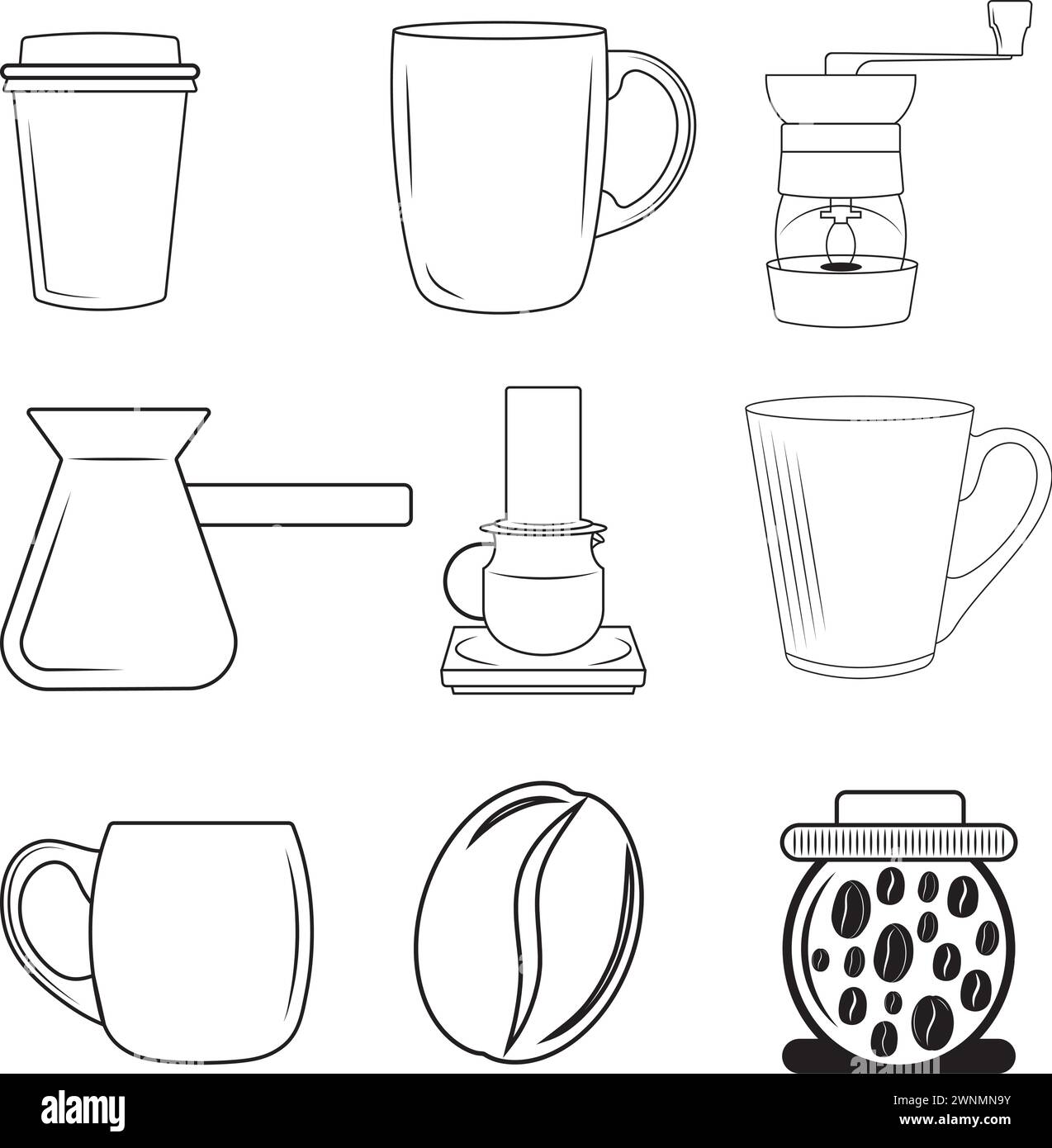 Coffee Vector, Coffee Cup Outline, coffee cups, Coffee Outline, Paper Coffee Cup, Coffee Clipart, Coffee Vector Stock Vector