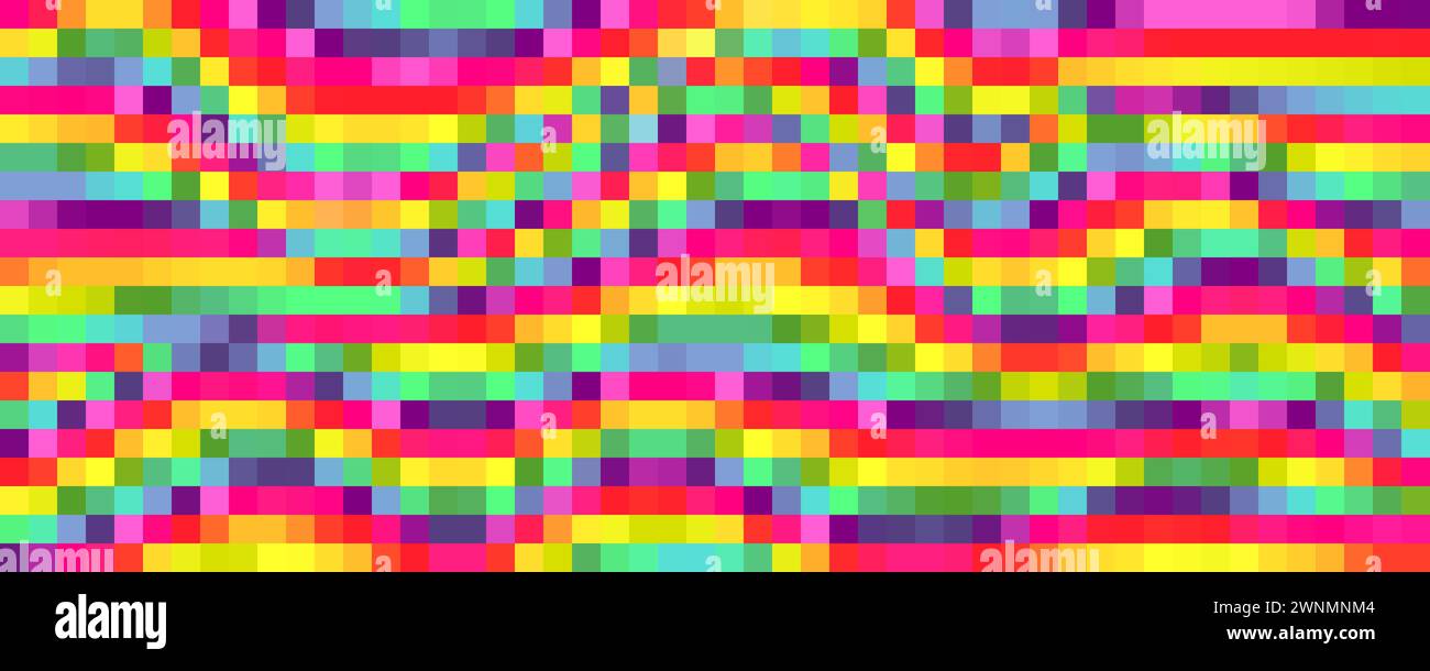 Abstract multi colours background. Pixel style. Rainbow colours Stock ...