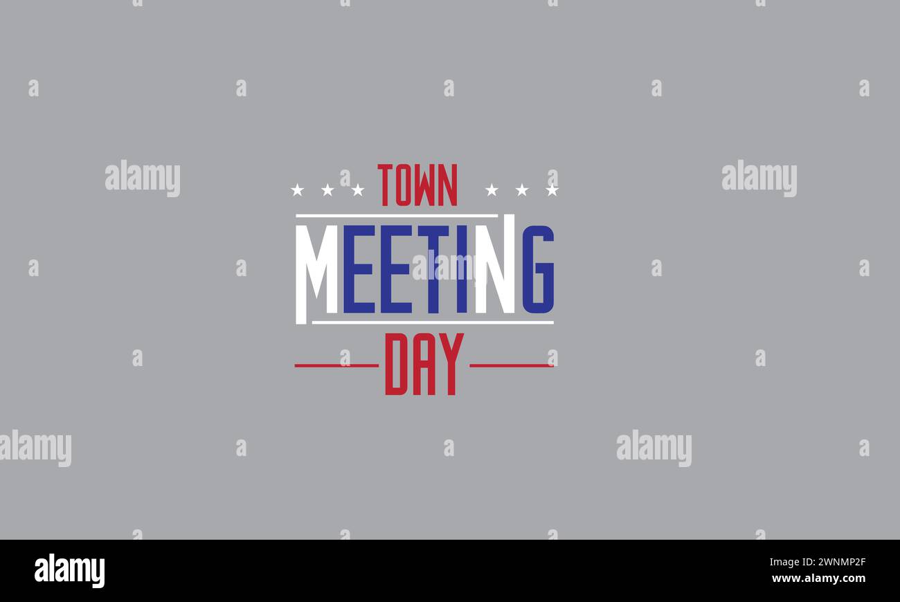 You can download Town Meeting Day wallpapers and backgrounds on your smartphone, tablet, or computer. Stock Vector
