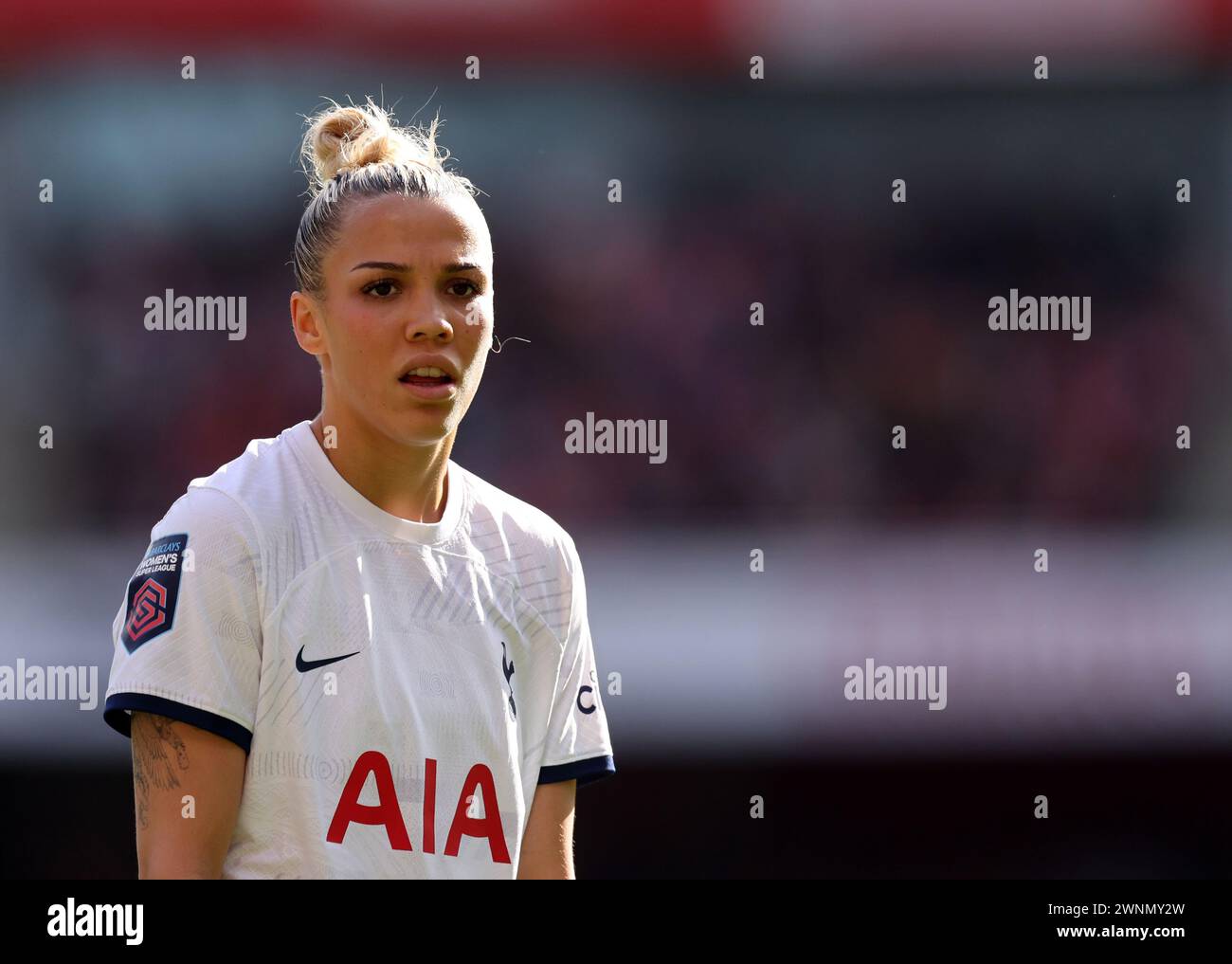 London, UK. 3rd Mar, 2024. Celin Bizet lidhusoy of Tottenham during The FA Women's Super League match at the Emirates Stadium, London. Picture credit should read: David Klein/Sportimage Credit: Sportimage Ltd/Alamy Live News Stock Photo