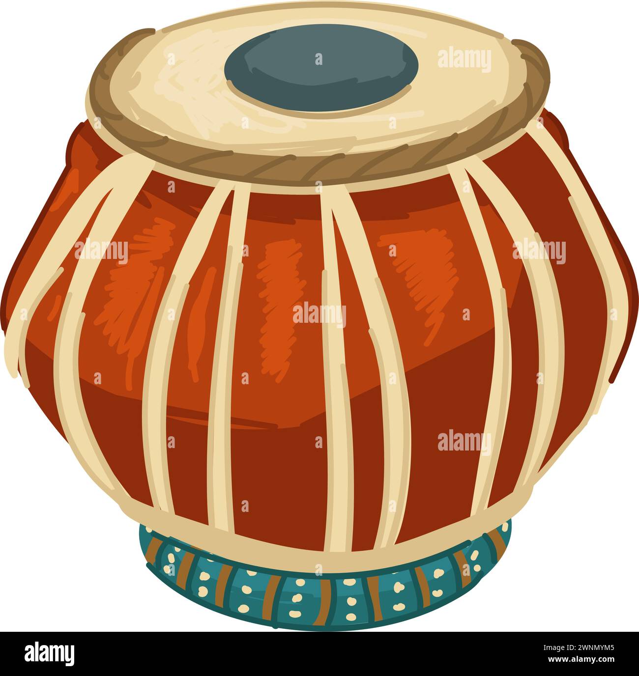 Indian drums, old fashioned music instruments Stock Vector Image & Art ...