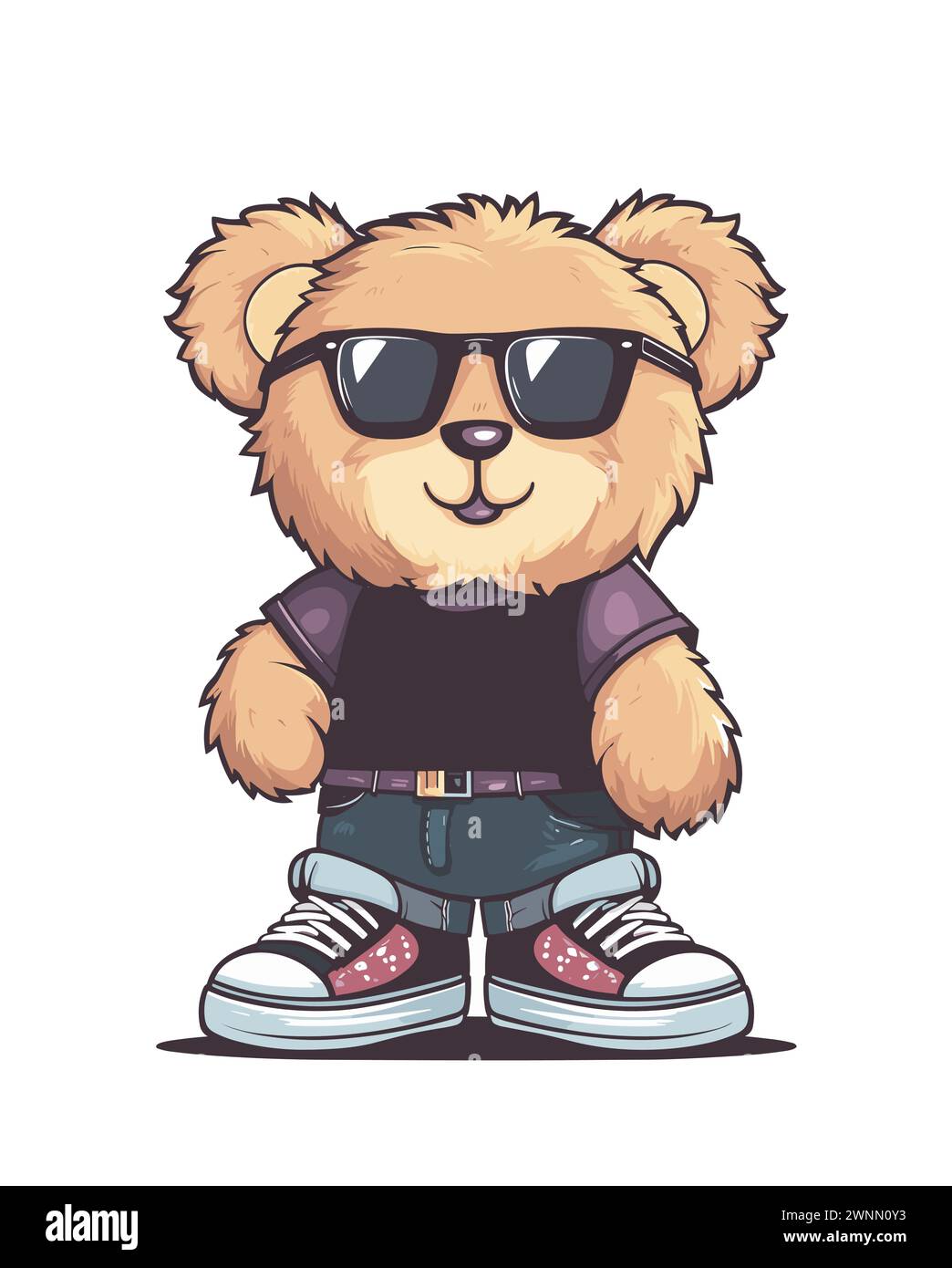 funny bear grizzly with sunglasses cool style Stock Vector Image & Art -  Alamy