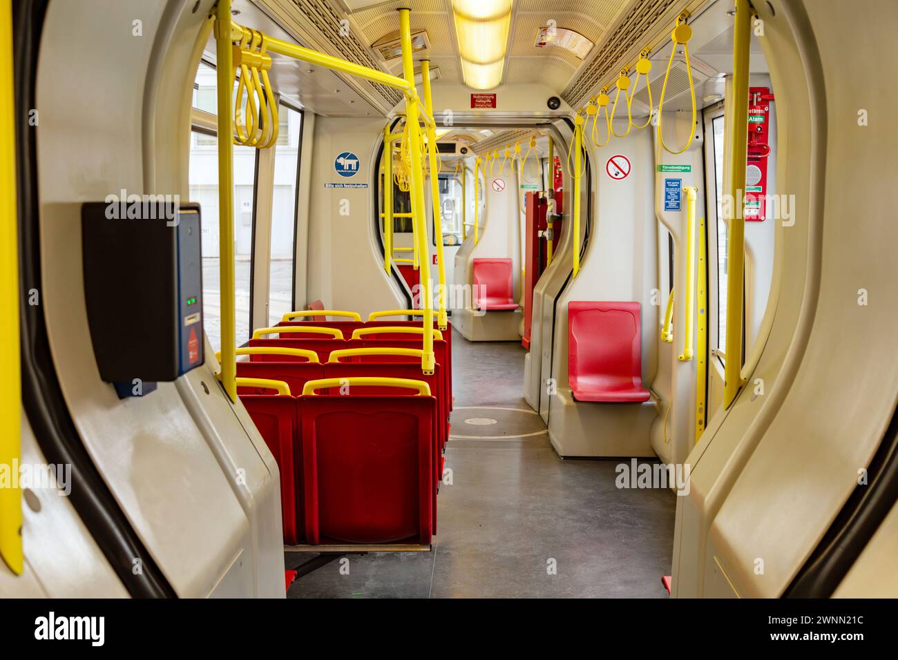 Empty Tram, Vienna, Austria Stock Photo - Alamy