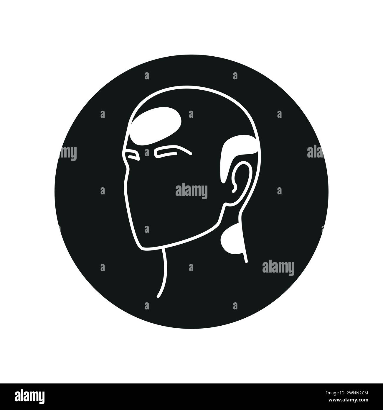 Post-traumatic Headache color icon. Vector isolated illustration ...