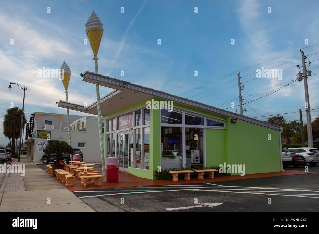 A Carvel Ice Cream outlet in Palm Beach, Florida, USA Stock Photo