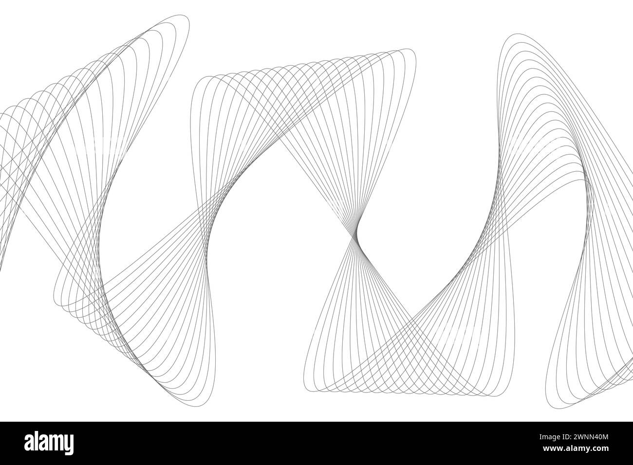 Abstract background with curved wavy lines. Vector illustration for ...
