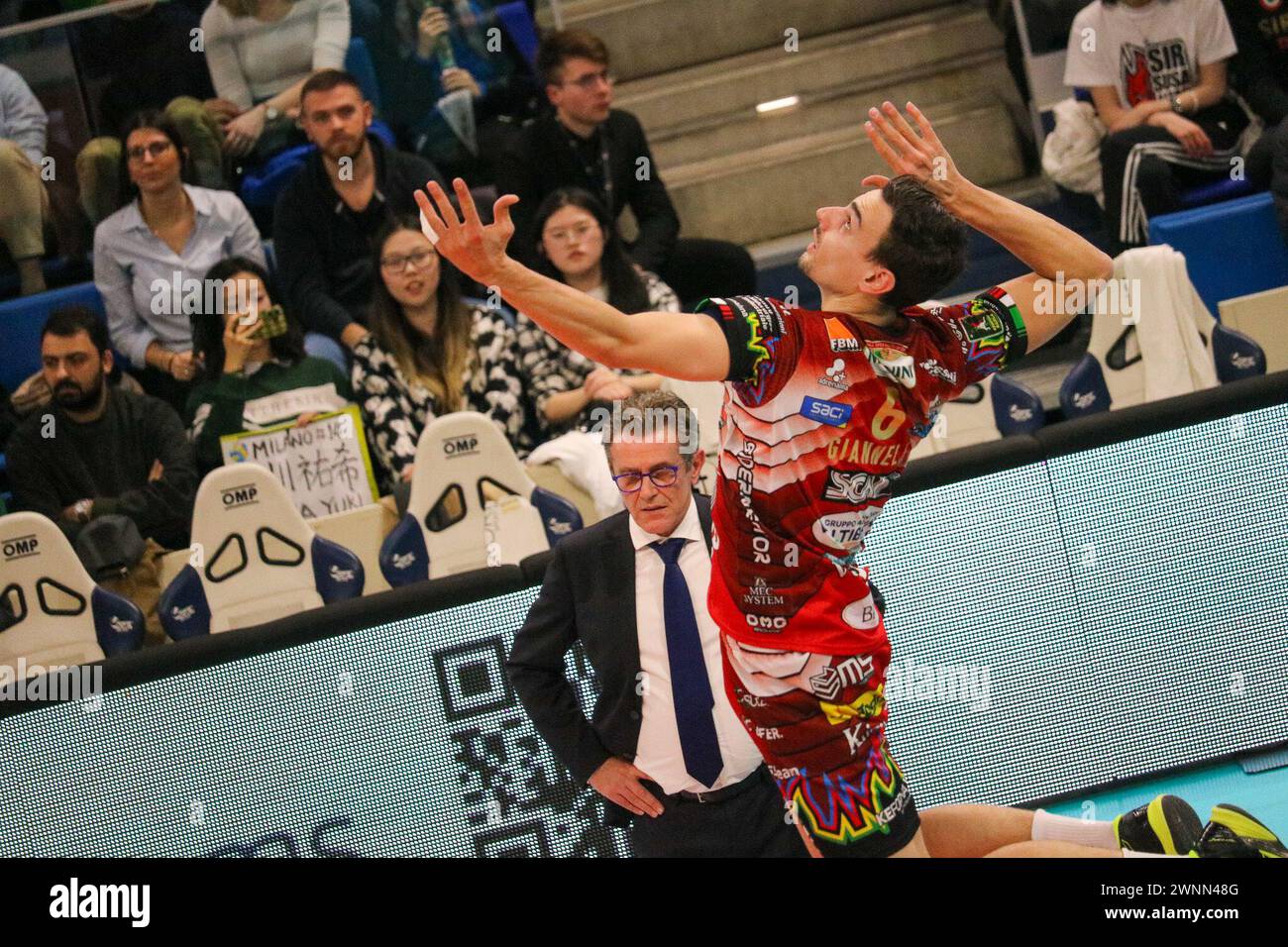 Milano, Italy. 03rd Mar, 2024. SIMONE GIANNELLI (SIR SUA VIM PERUGIA