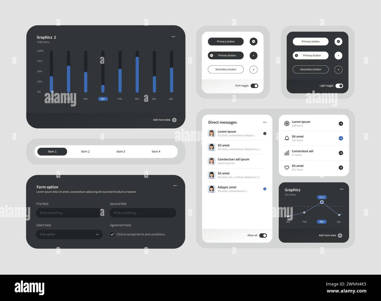 Elegant Collection of ui ux elements for web design, app design. Ux ...