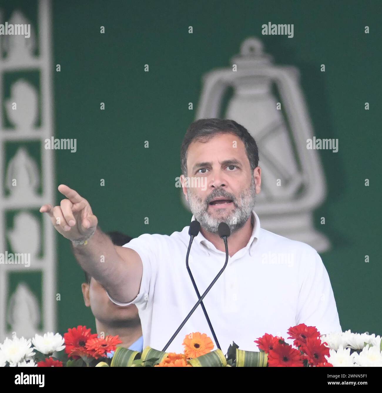 PATNA, INDIA - MARCH 3: Congress leader Rahul Gandhi addressing during ...