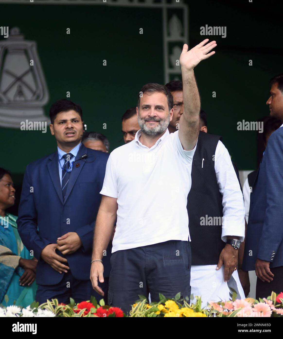 PATNA, INDIA - MARCH 3: Congress leader Rahul Gandhi during the RJD's ...