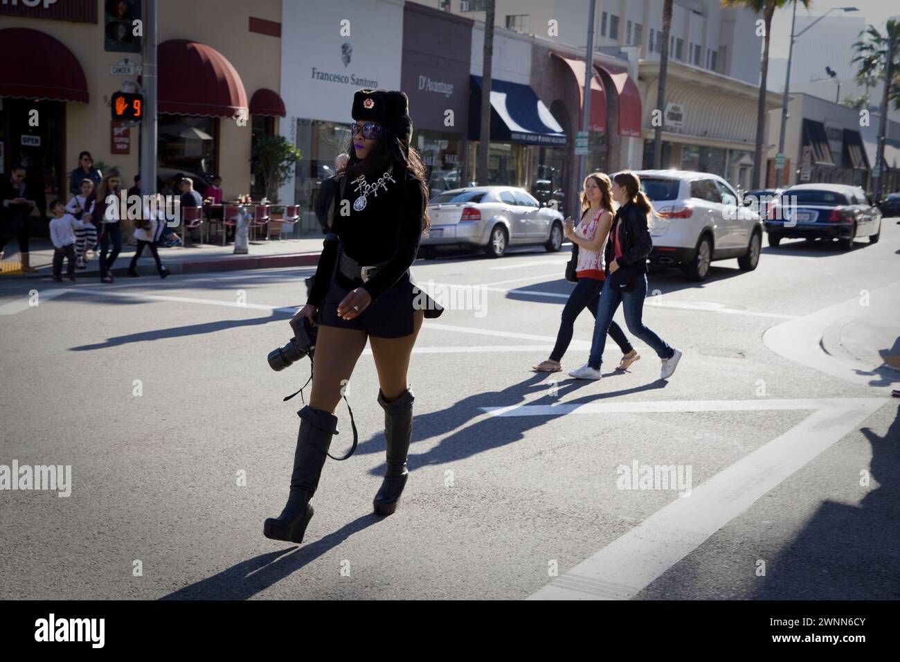 daily-life-scenes-from-the-rodeo-drive-area-of-beverly-hills-ca-stock