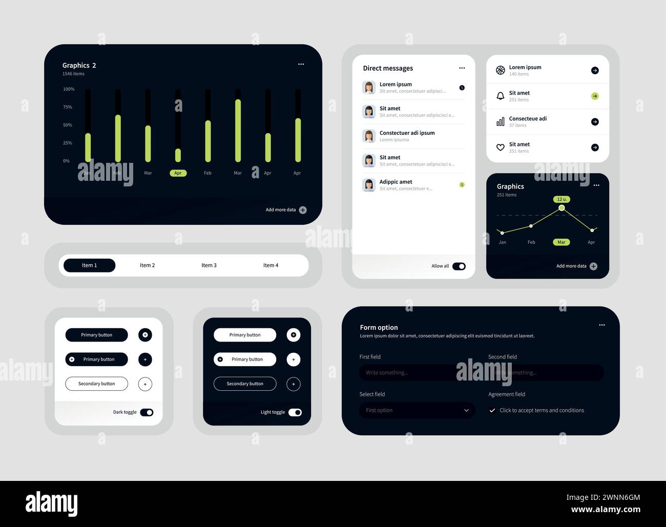 Elegant Collection of ui ux elements for web design, app design. Ux ...