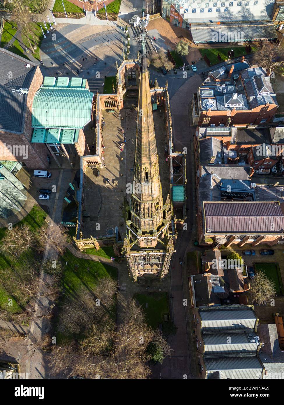 Aerial top down shot cathedral hi-res stock photography and images - Alamy