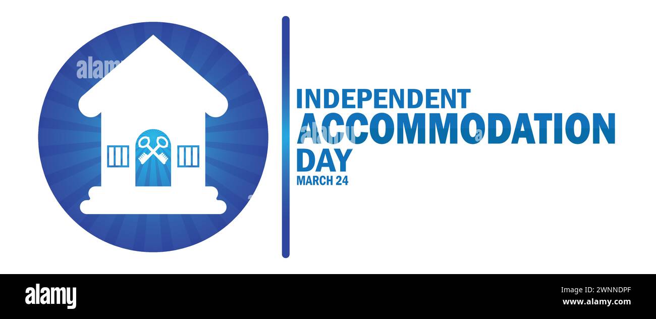 Independent Accommodation Day. Suitable for greeting card, poster and banner. Stock Vector