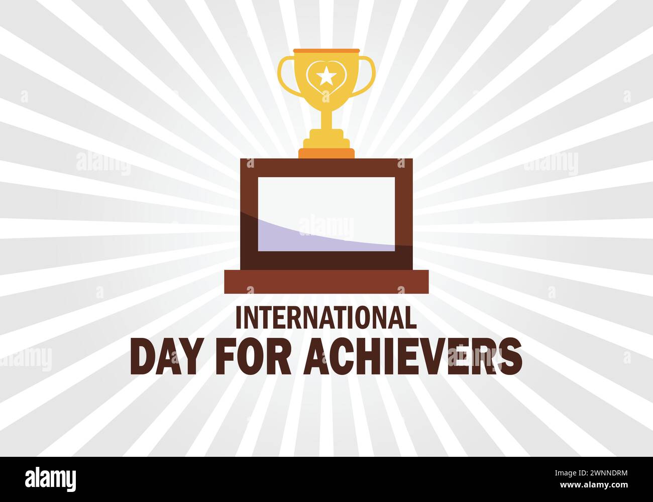 International Day For Achievers. Holiday concept. Template for background, banner, card, poster with text inscription Stock Vector