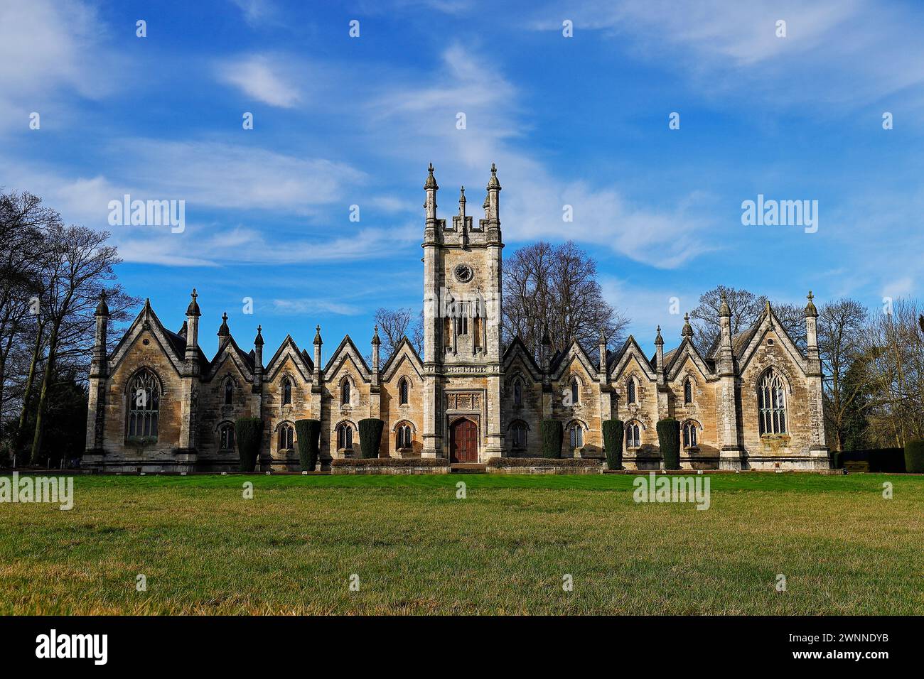 Almshouses that is now Masternaut UK offices at Aberford in Leeds,West Yorkshire,UK Stock Photo
