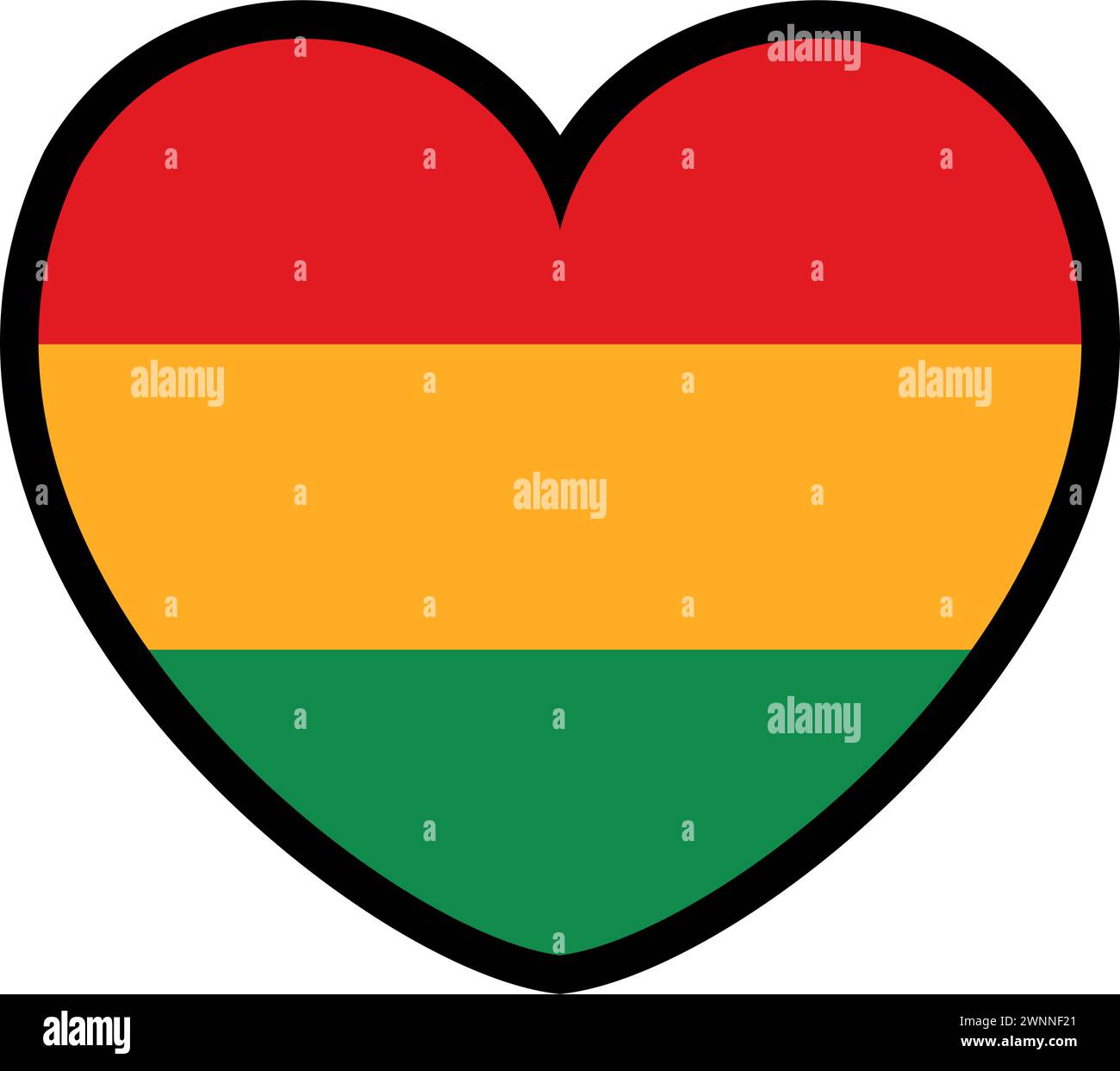 Black history month heart sign Stock Vector