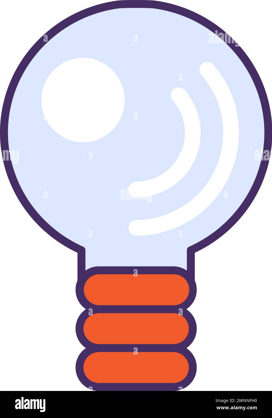 Outdated electric lamp. Replacement of outdated equipment and lighting fixtures with modern innovative ones. Simple colored stroked vector icon isolat Stock Vector