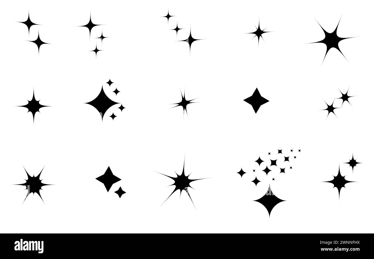 Starburst black star isolated Stock Vector Image & Art Alamy