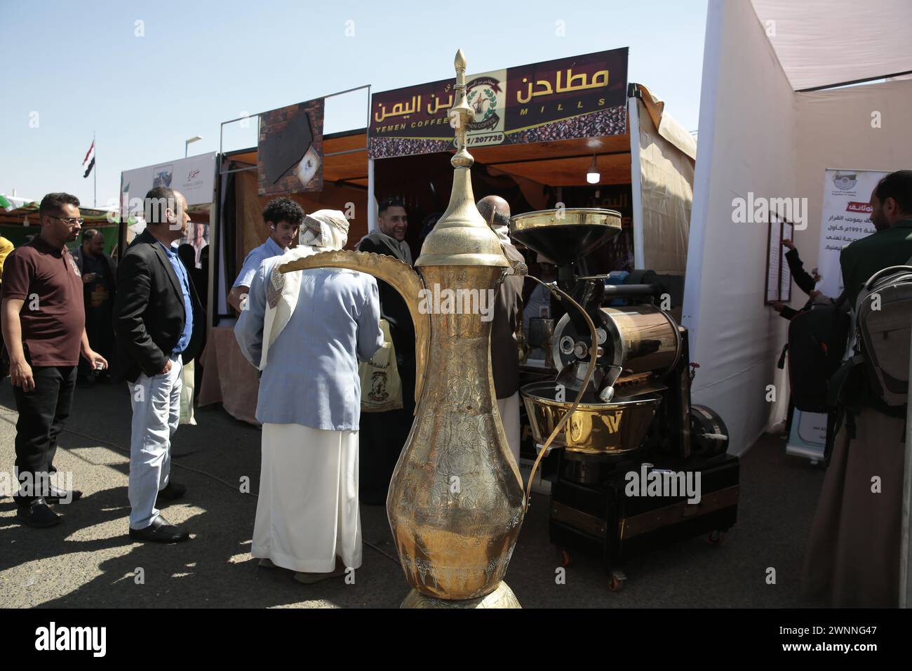Sanaa, Sanaa, Yemen. 3rd Mar, 2024. 03 March 2024 : A people attend a