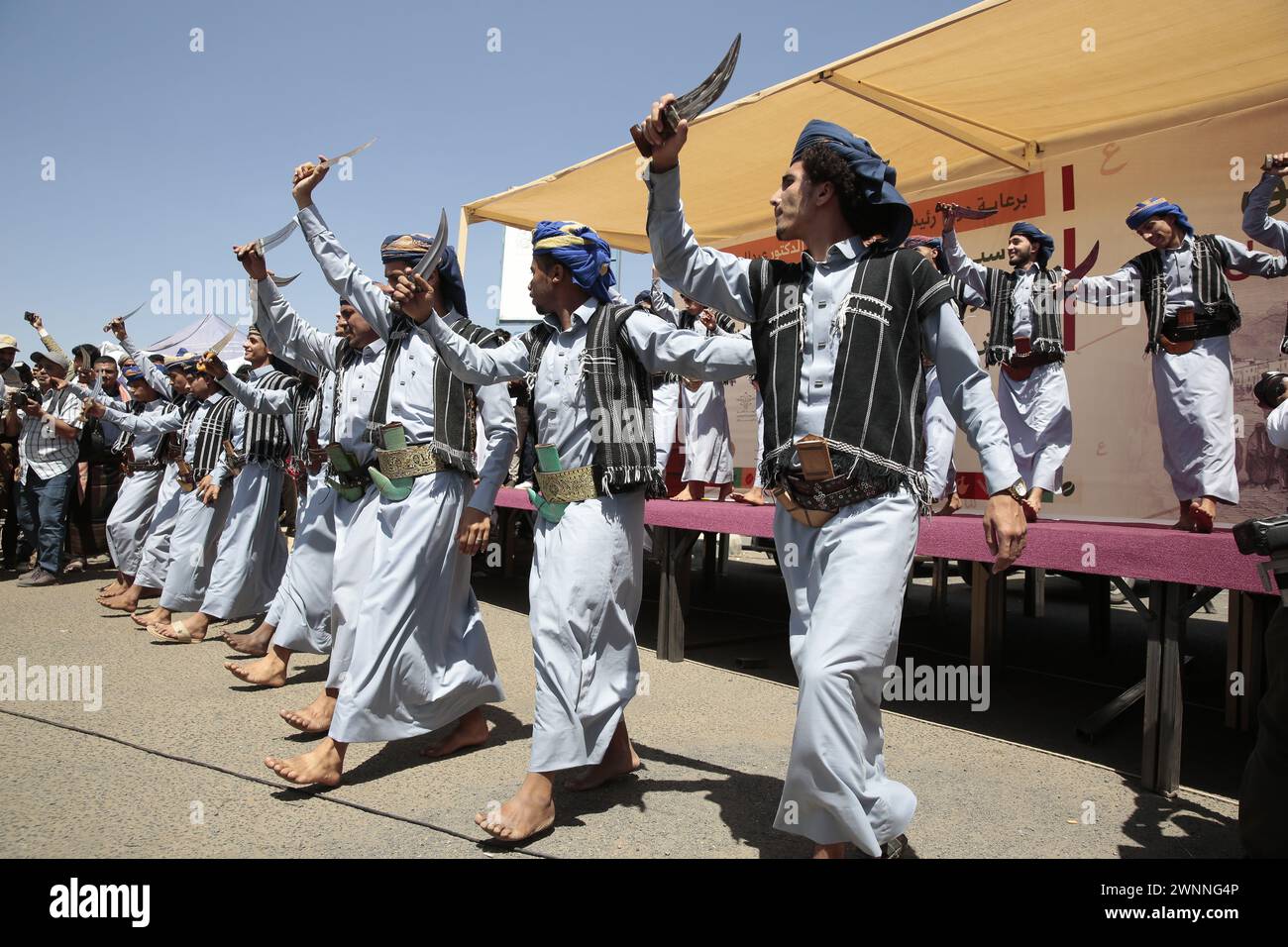 Sanaa, Sanaa, Yemen. 3rd Mar, 2024. 03 March 2024 : Yemenis perform