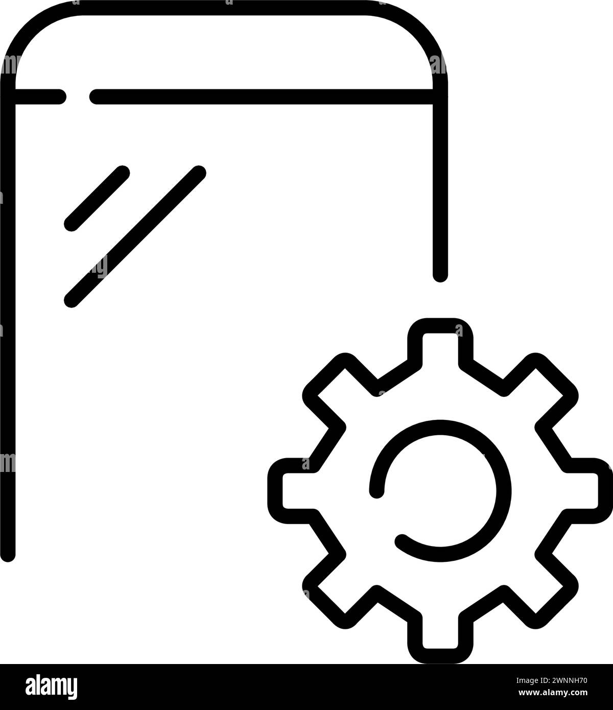Smartphone and device settings wheel. Mobile configuration and ...