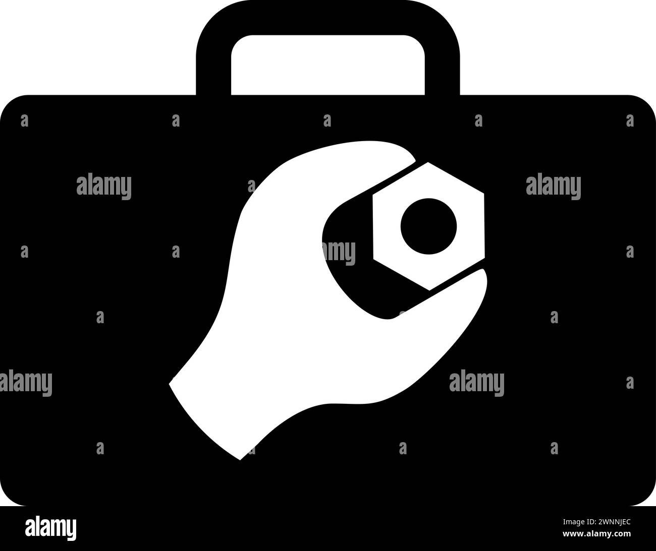 Silhouette of Repair Kit Icon in Flat Style Stock Vector Image & Art ...