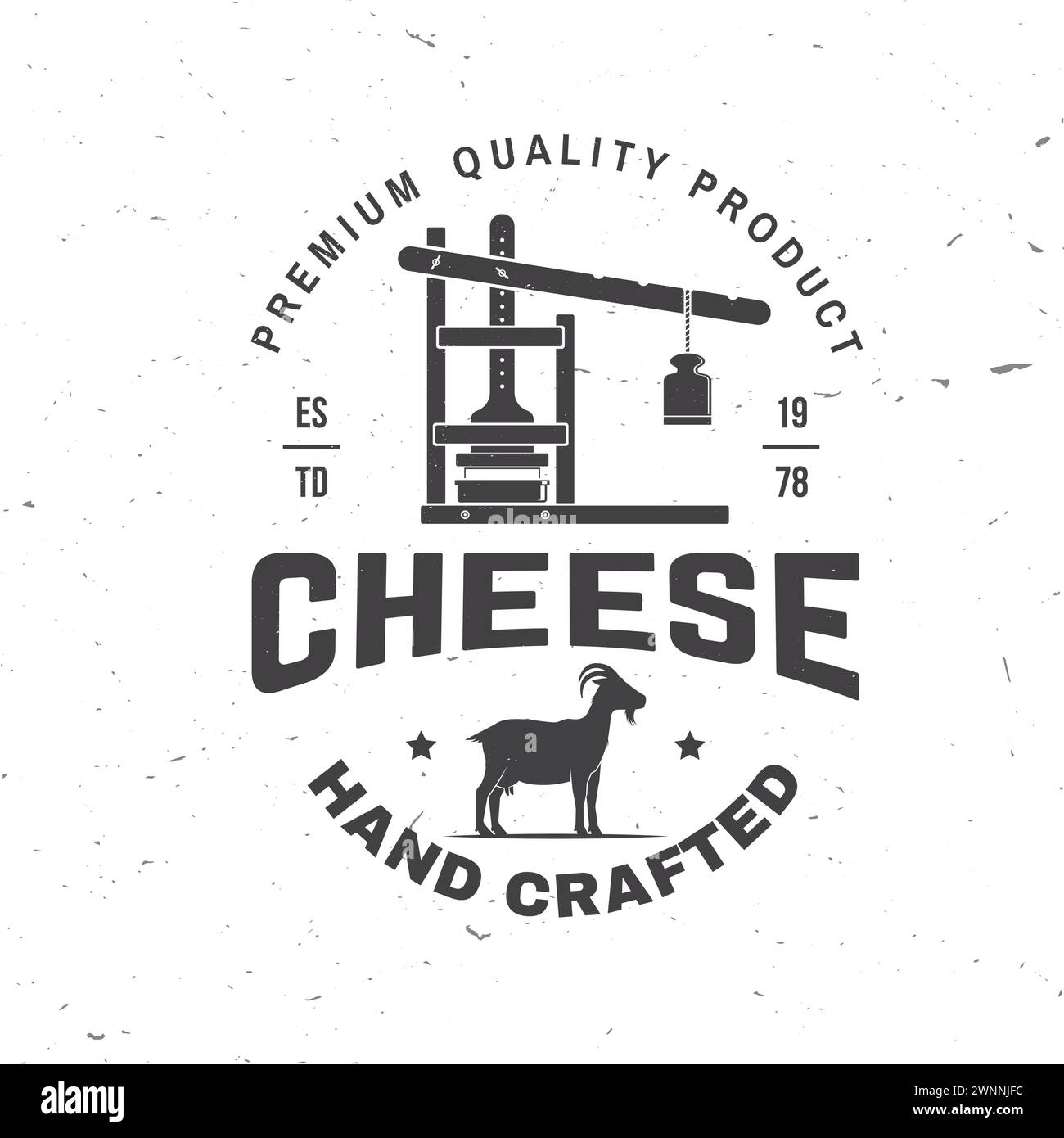 Cheese family farm badge design. Template for logo, branding design