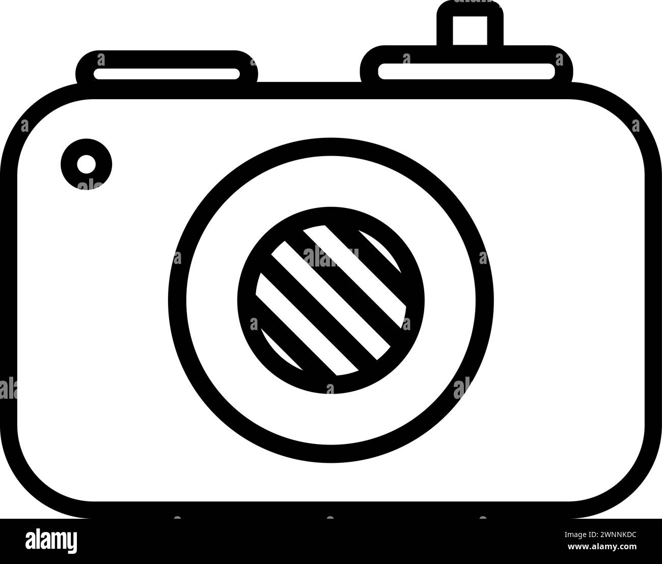 Camera for photographing memorable event, birthday party symbol