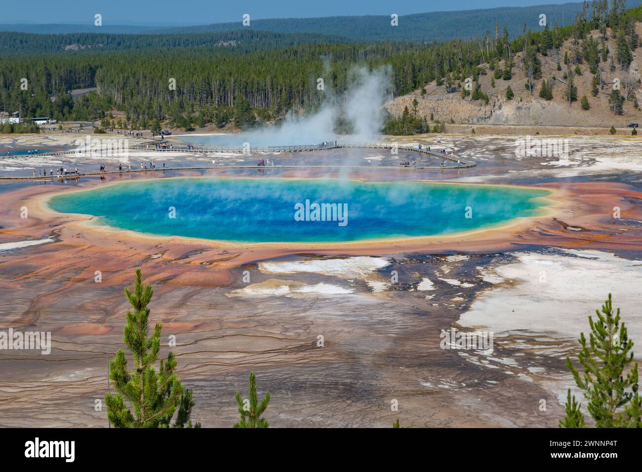 Grand Prismatic Spring in the Midway Geyser Basin of Yellowstone ...