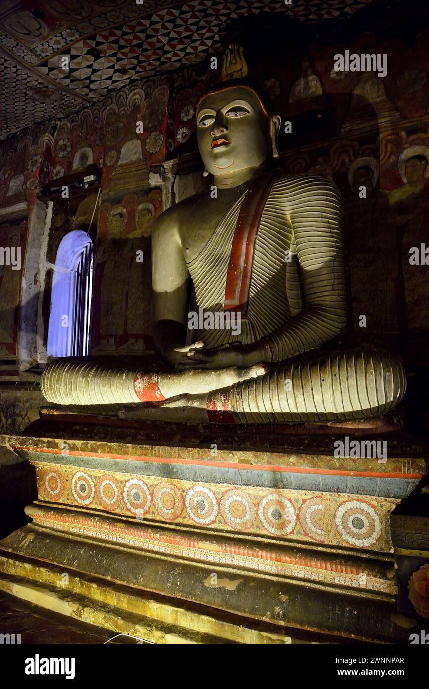 Dambulla cave temple, Golden Temple of Dambulla, Srí Lanka, Asia, UNESCO World Heritage Site Stock Photo