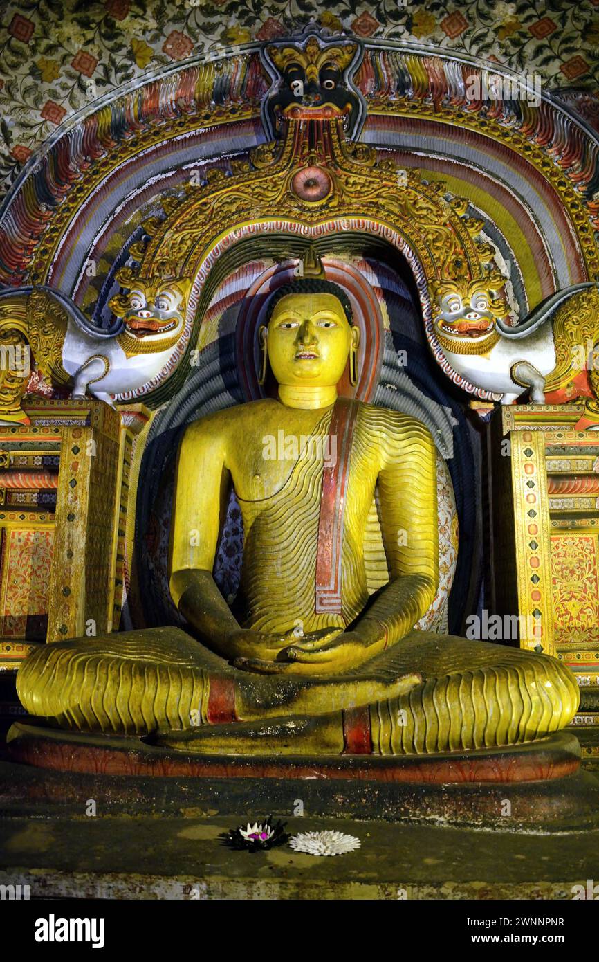 Dambulla cave temple, Golden Temple of Dambulla, Srí Lanka, Asia, UNESCO World Heritage Site Stock Photo