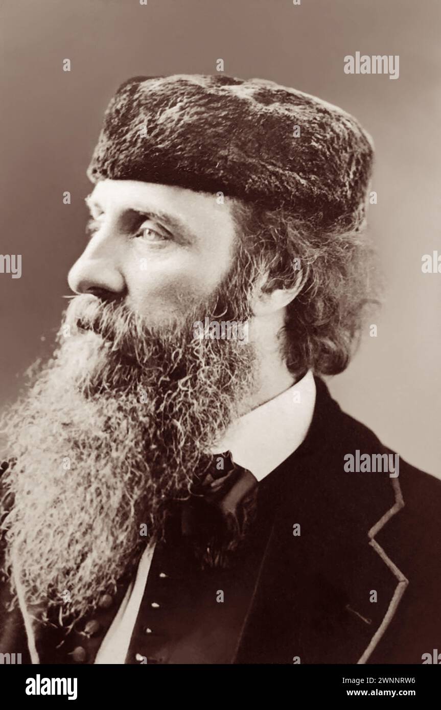 George MacDonald (1824-1905), Scottish writer and Christian minister who was a literary influence on CS Lewis, JRR Tolkien, WH Auden and G.K. Chesterton. Photo by Sarony, 1872. Stock Photo