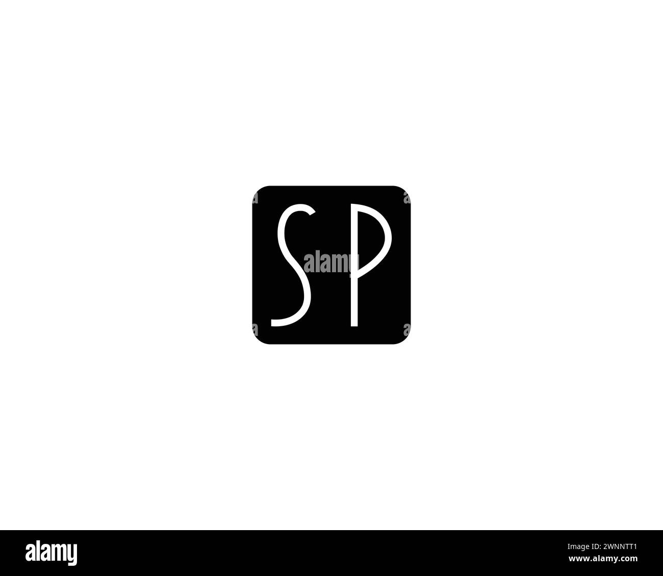 creative letter SP logo design vector template Stock Vector