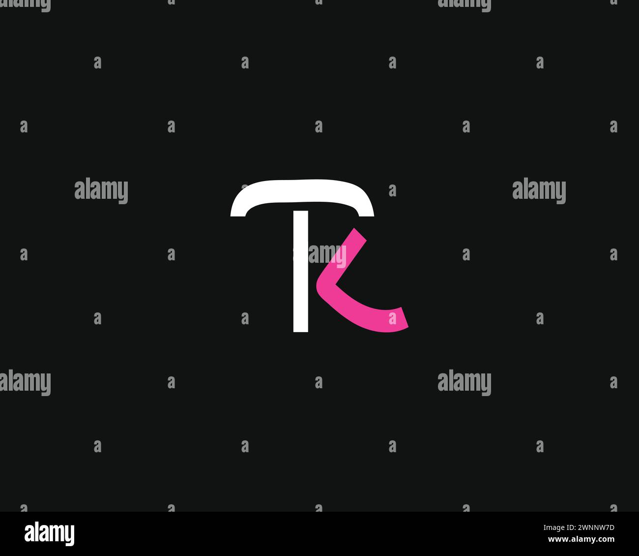 creative letter TK logo design vector template Stock Vector