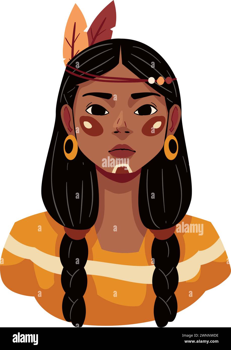 native american girl Stock Vector Image & Art - Alamy