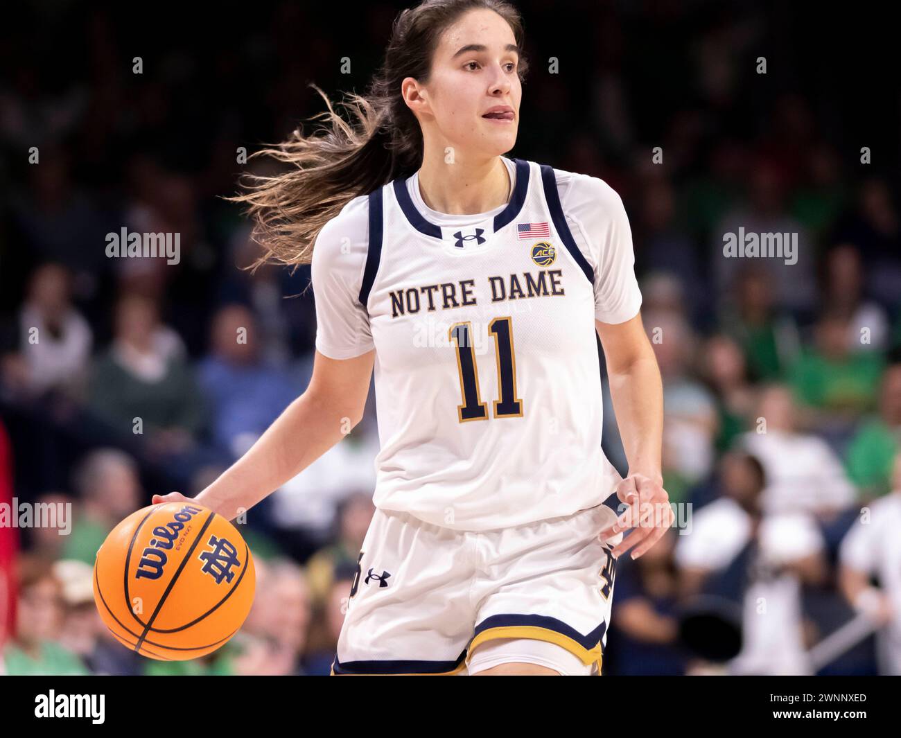 SOUTH BEND, IN - MARCH 03: Notre Dame Fighting Irish guard Sonia Citron