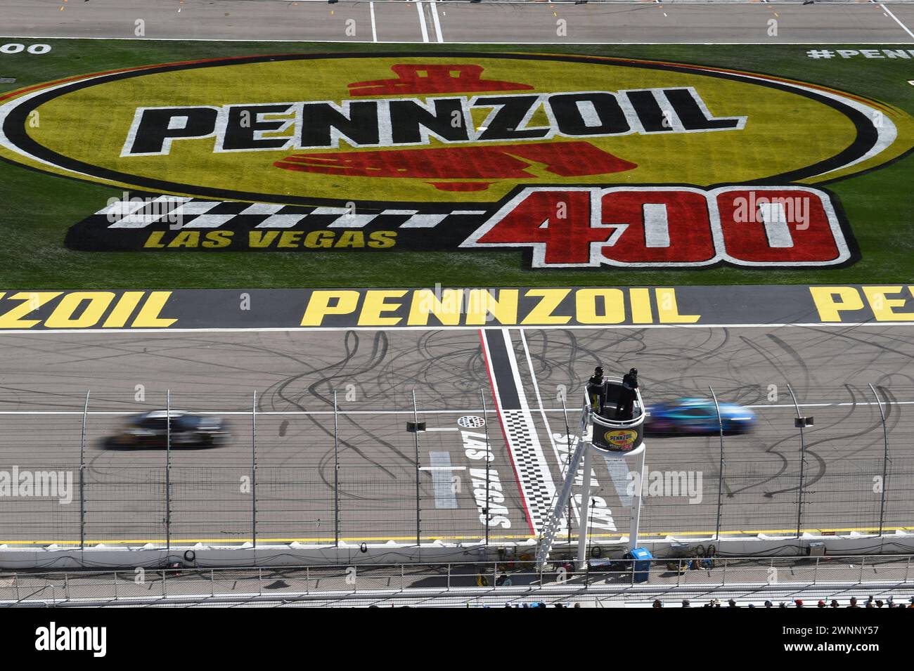 LAS VEGAS, NV - MARCH 03: A general view of the Pennzoil 400 infield as ...