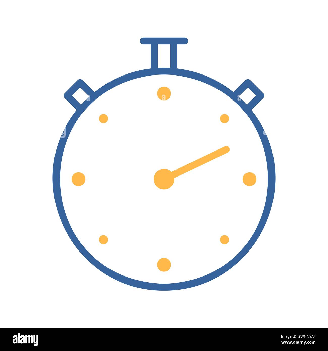 Stopwatch or stop watch timer vector icon. Graph symbol for fitness and ...